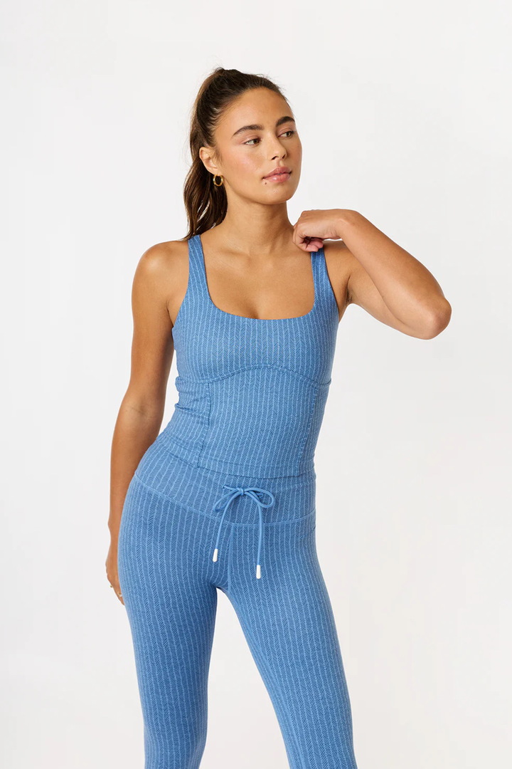 Jane Bustier Herringbone Bra Tank