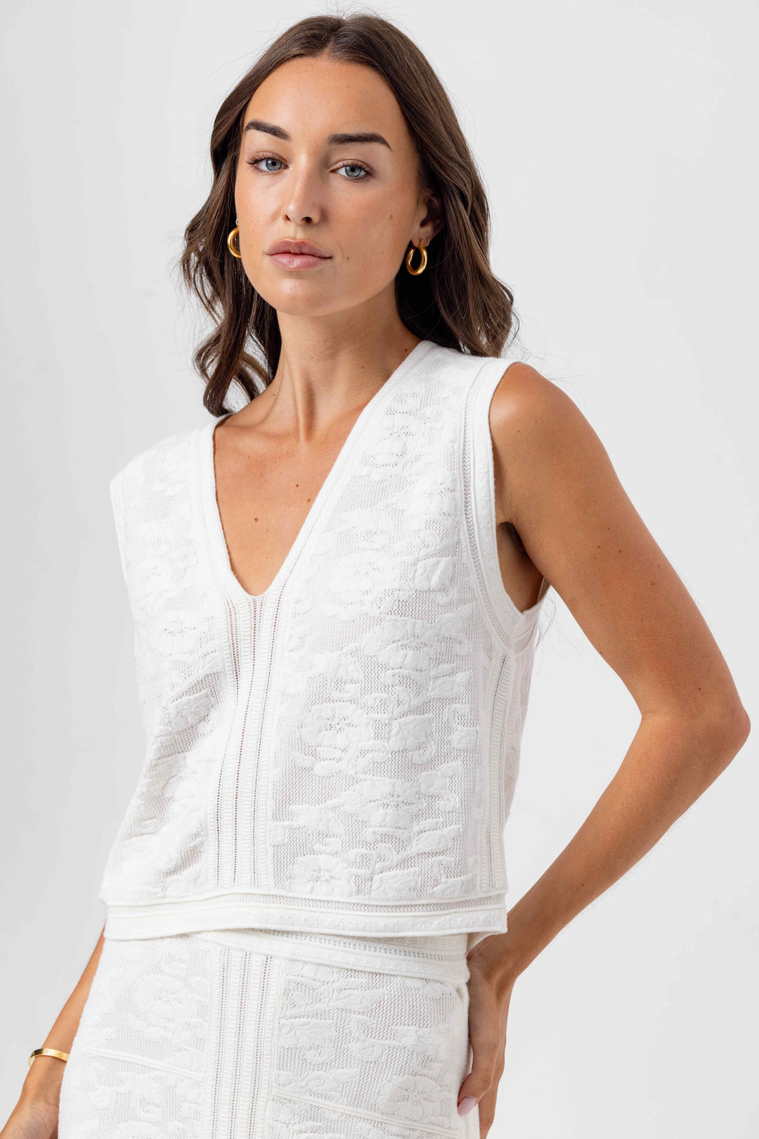 Chloe Sweater Vest &amp; Midi Skirt Set