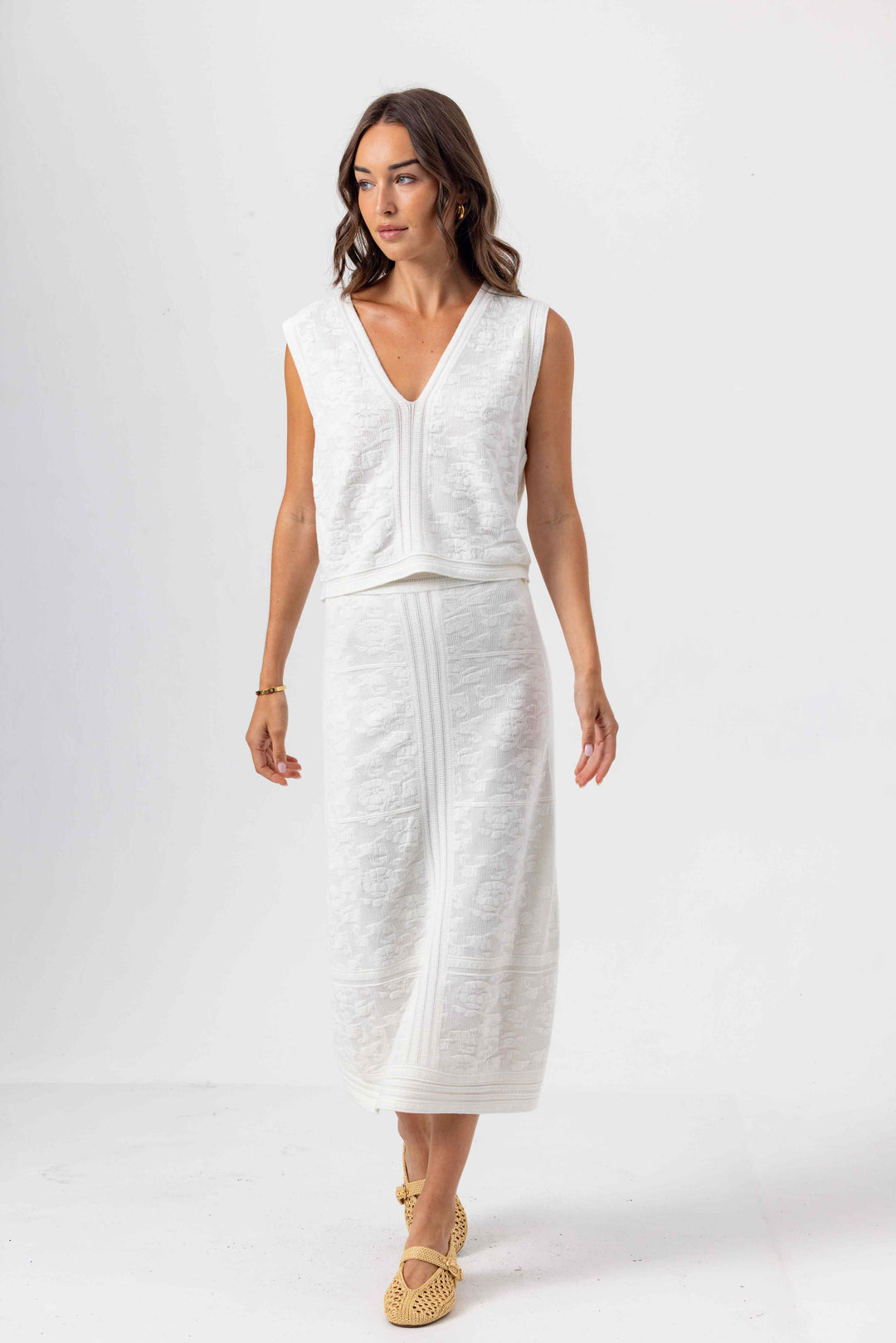 Chloe Sweater Vest &amp; Midi Skirt Set