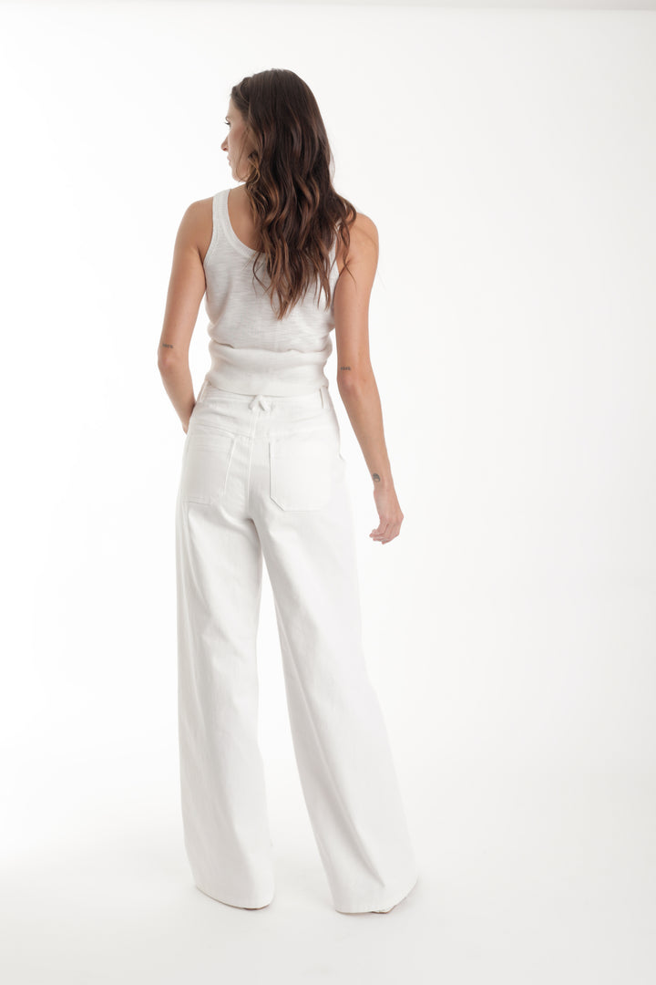 Zaya Knit Tank - White
