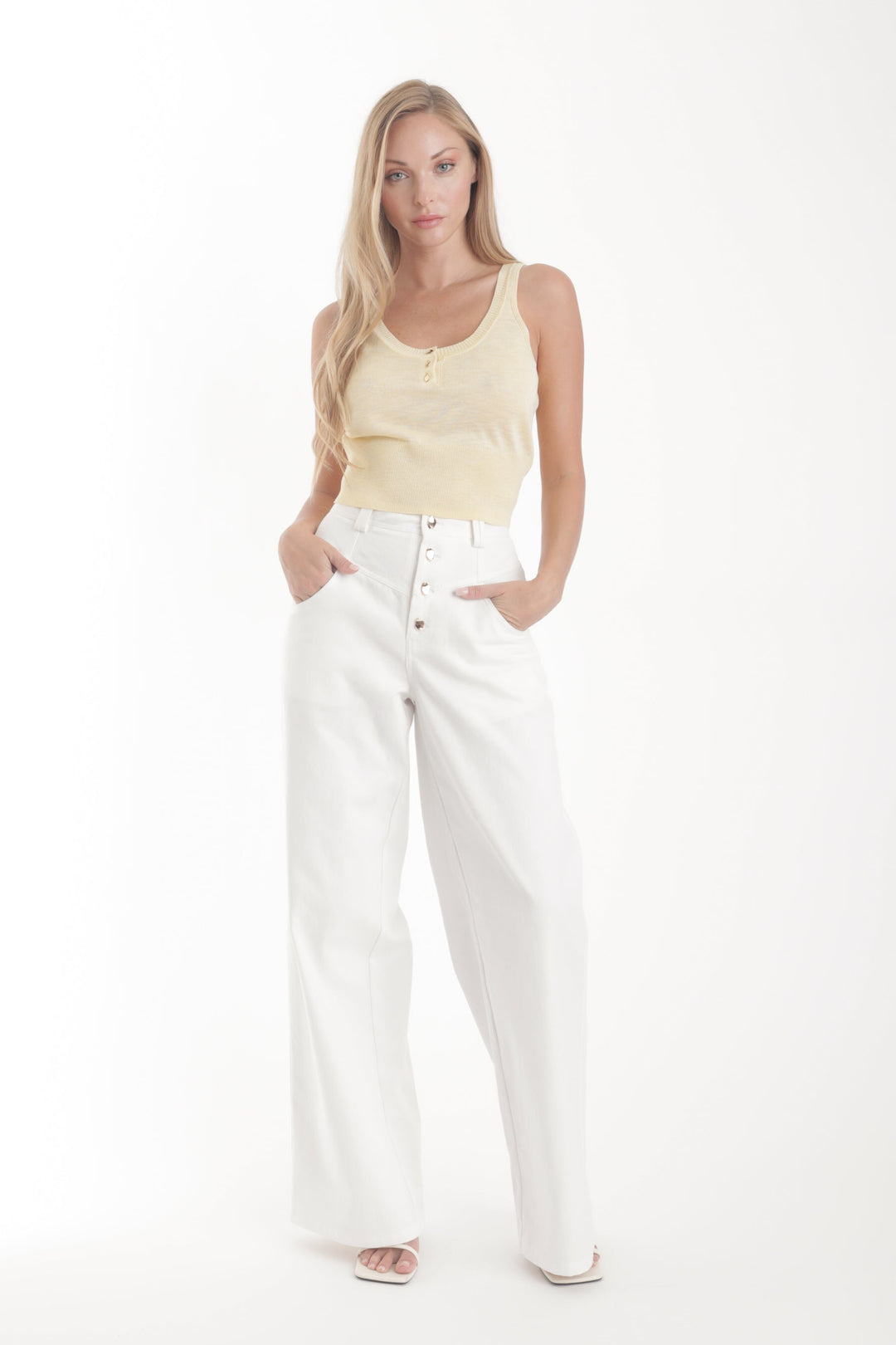 Zaya Knit Tank - Butter Yellow