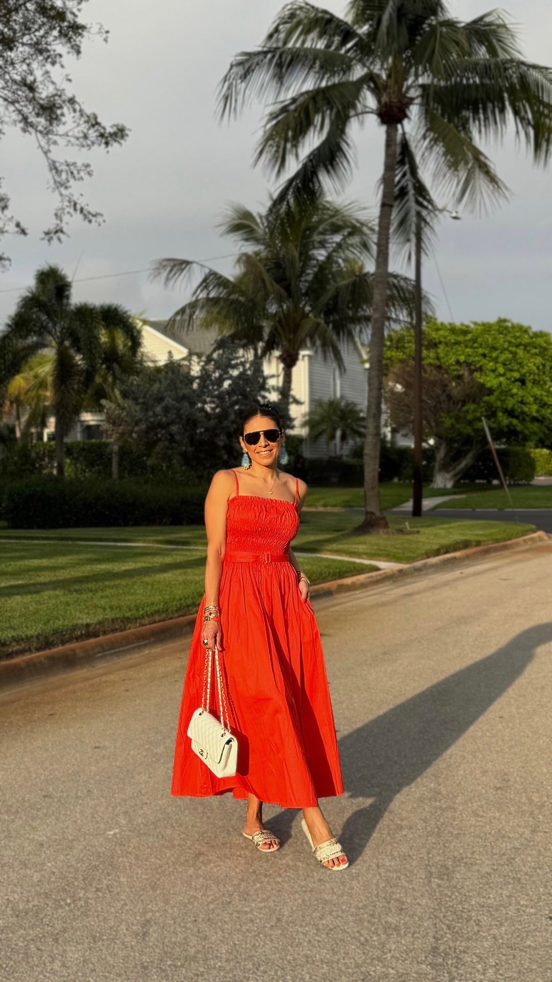 Panama Solid Dress-Naranja
