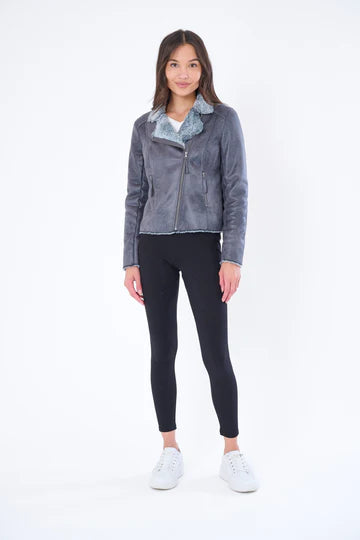 The Chinchilla Moto In Iron and Grey
