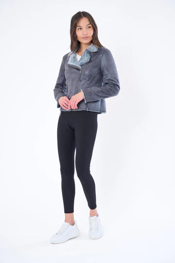 The Chinchilla Moto In Iron and Grey