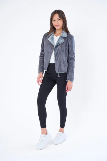 The Chinchilla Moto In Iron and Grey