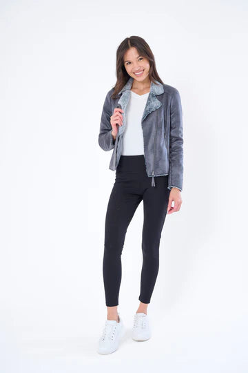 The Chinchilla Moto In Iron and Grey