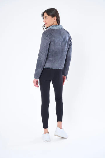 The Chinchilla Moto In Iron and Grey