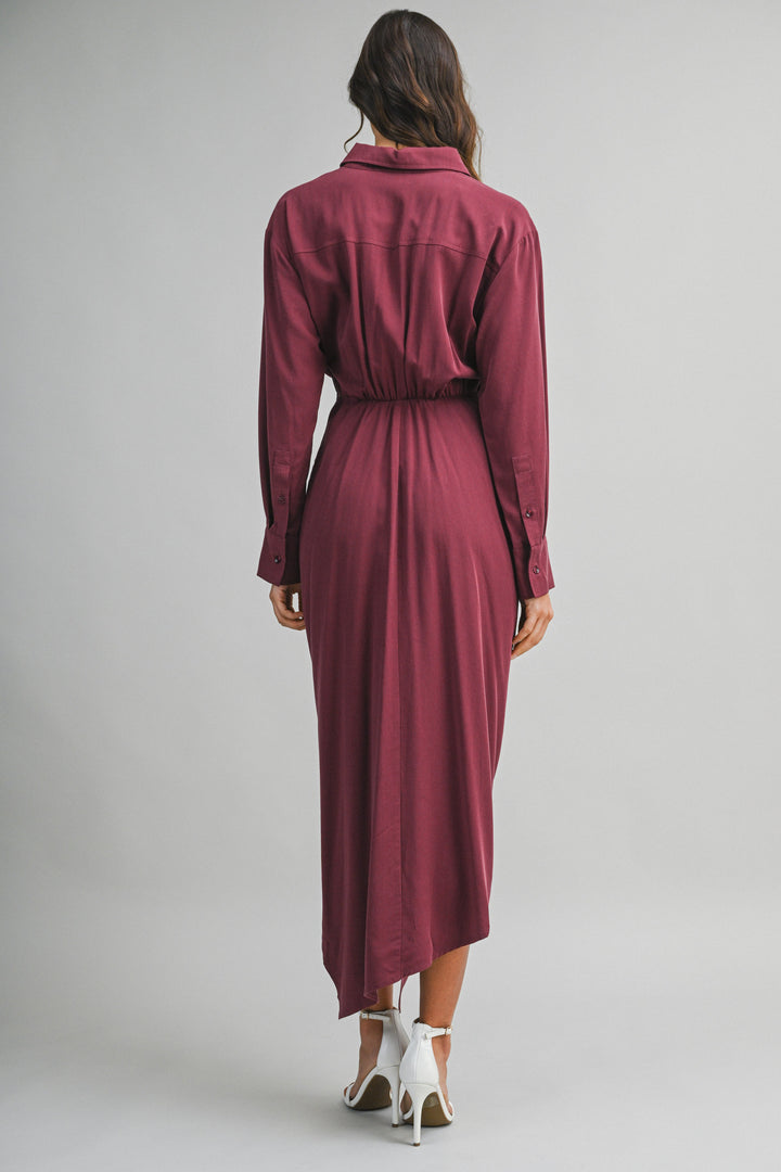 Adrianna Twisted Front Shirts Dress
