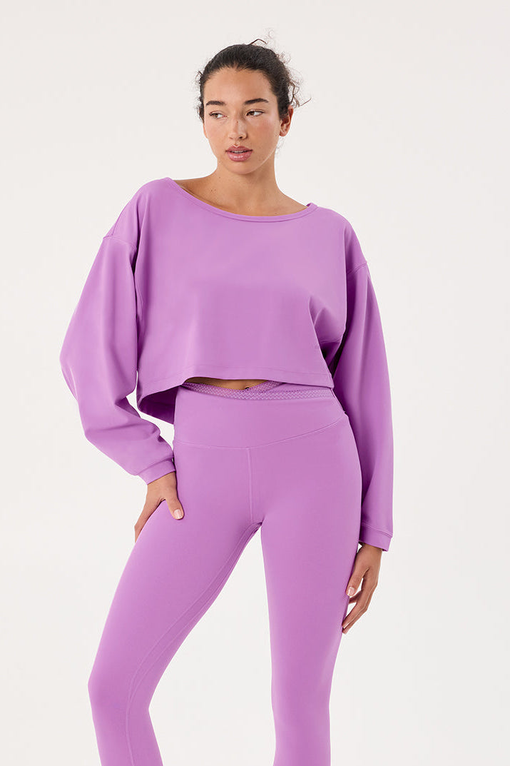 Alexa Crop Top in Lilac