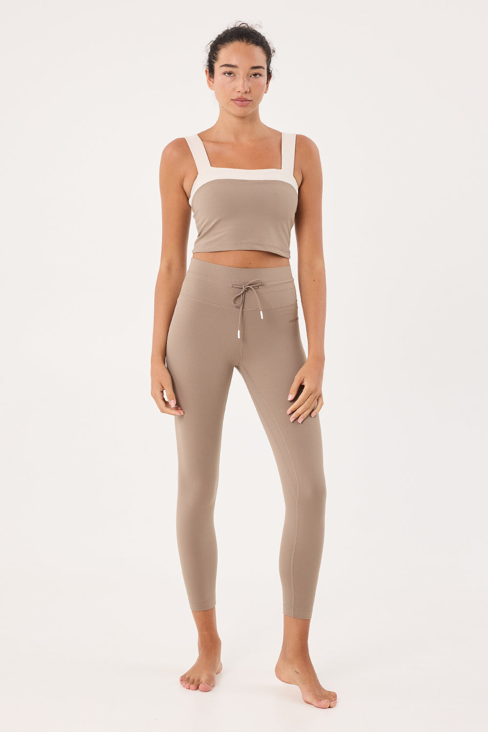 Aria 7/8 Length Leggings in Taupe