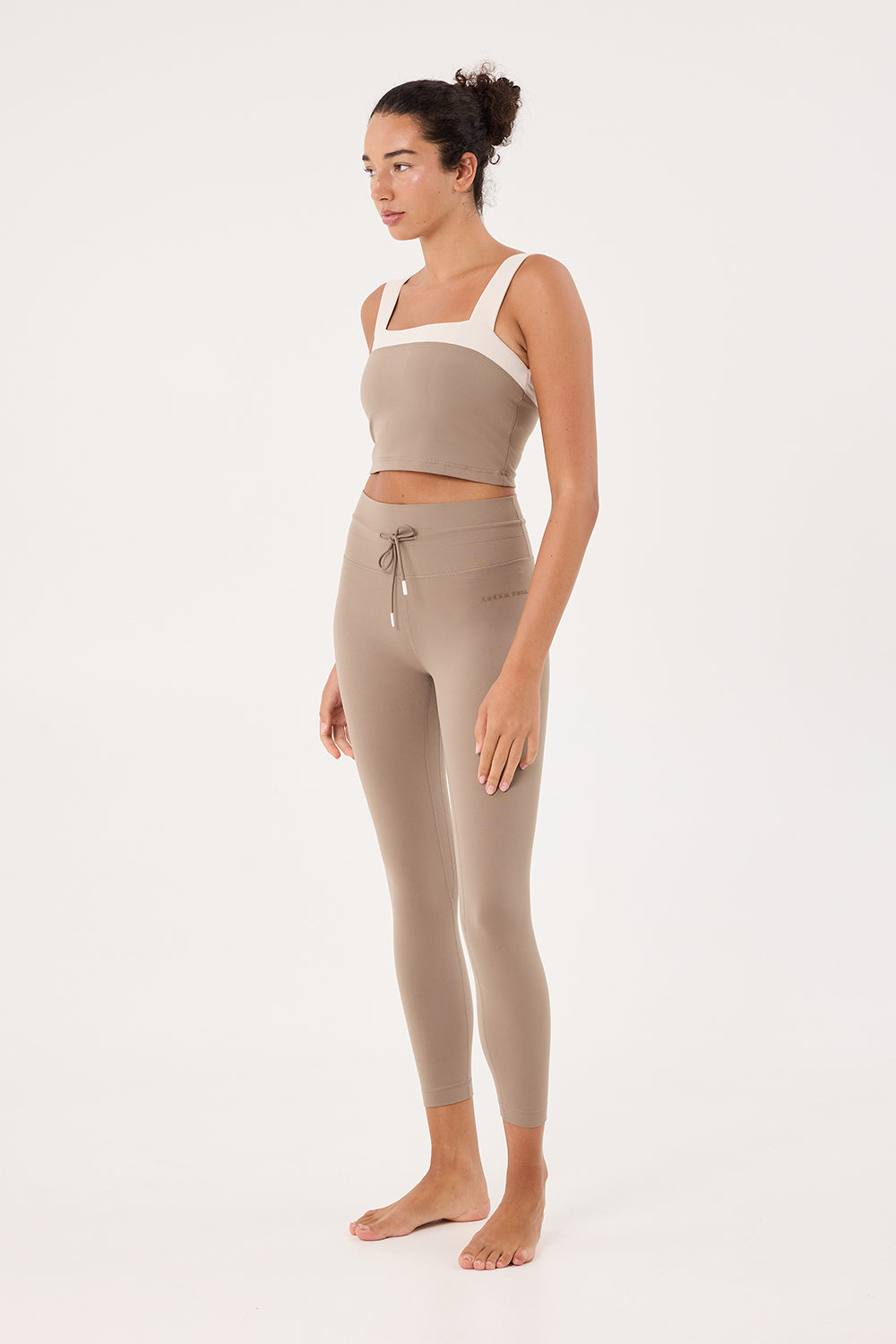 Aria 7/8 Length Leggings in Taupe