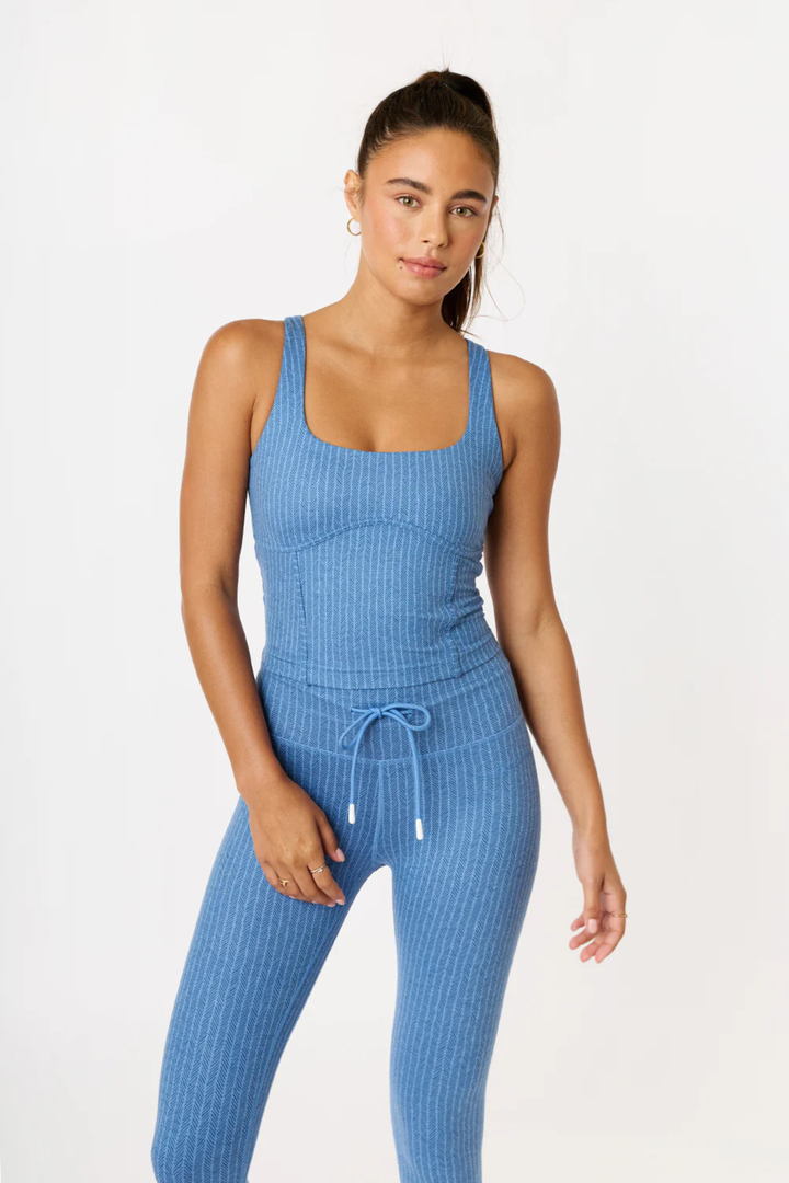 Jane Bustier Herringbone Bra Tank