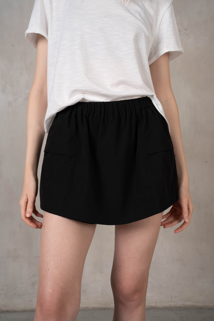 Becky Stretch Woven Skort With Side Pockets