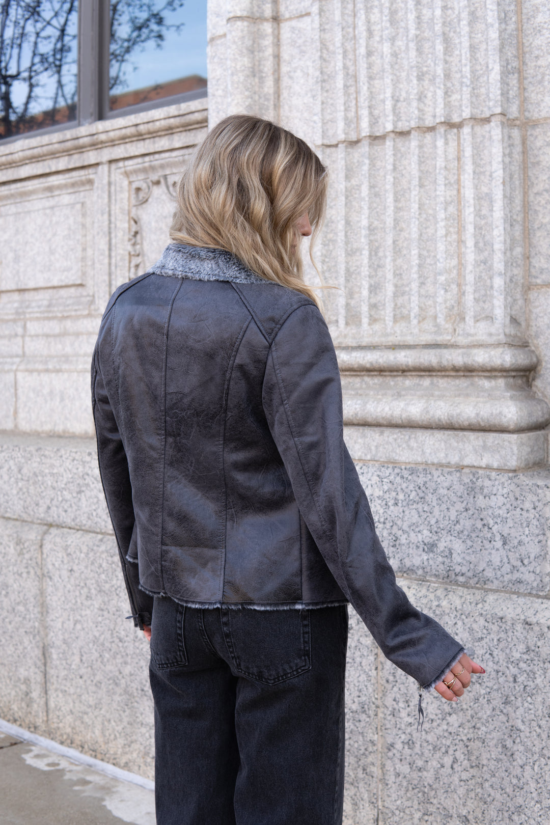 The Chinchilla Moto In Iron and Grey