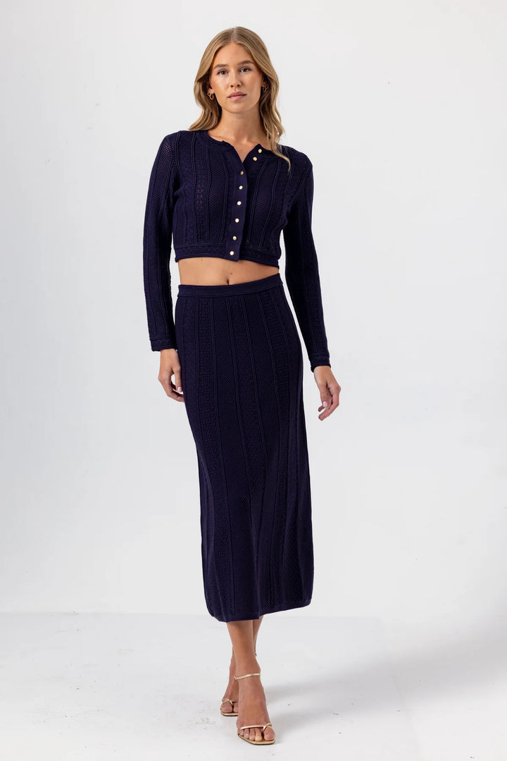 Adrine Cardigan &amp; Skirt Set