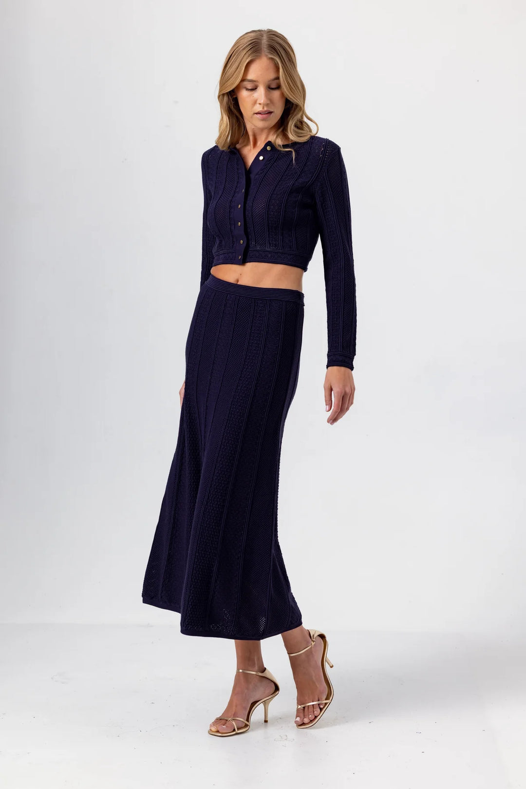 Adrine Cardigan &amp; Skirt Set