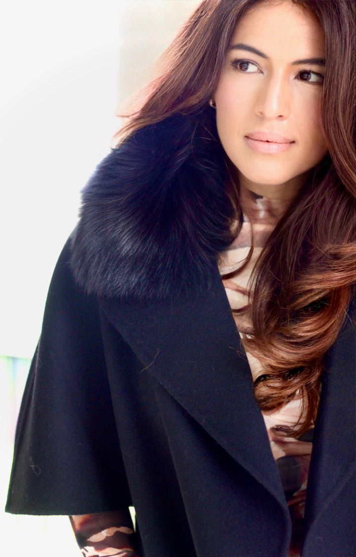 Khatwalk Cashmere Wool Jacket with Fox Fur