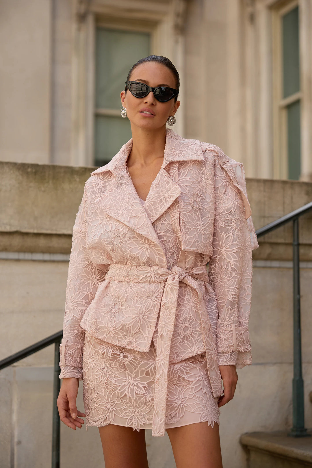 Lace Floral Mini Skirt