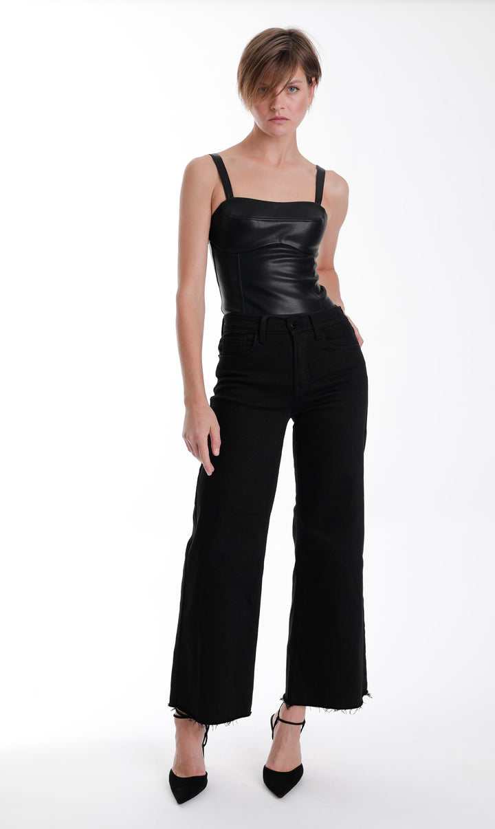 Natalie Vegan Leather Bodysuit
