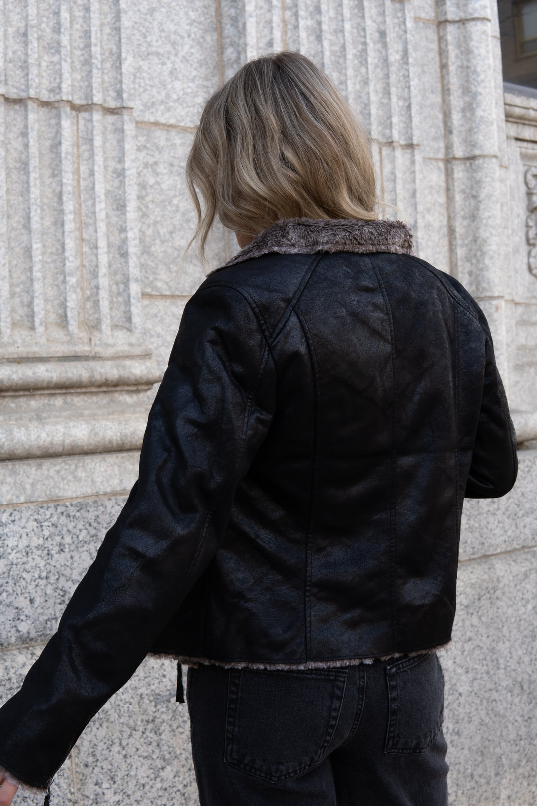 The Chinchilla Moto In Black & Tan