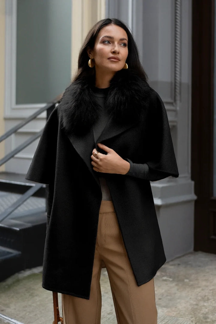 Khatwalk Cashmere Wool Jacket with Fox Fur