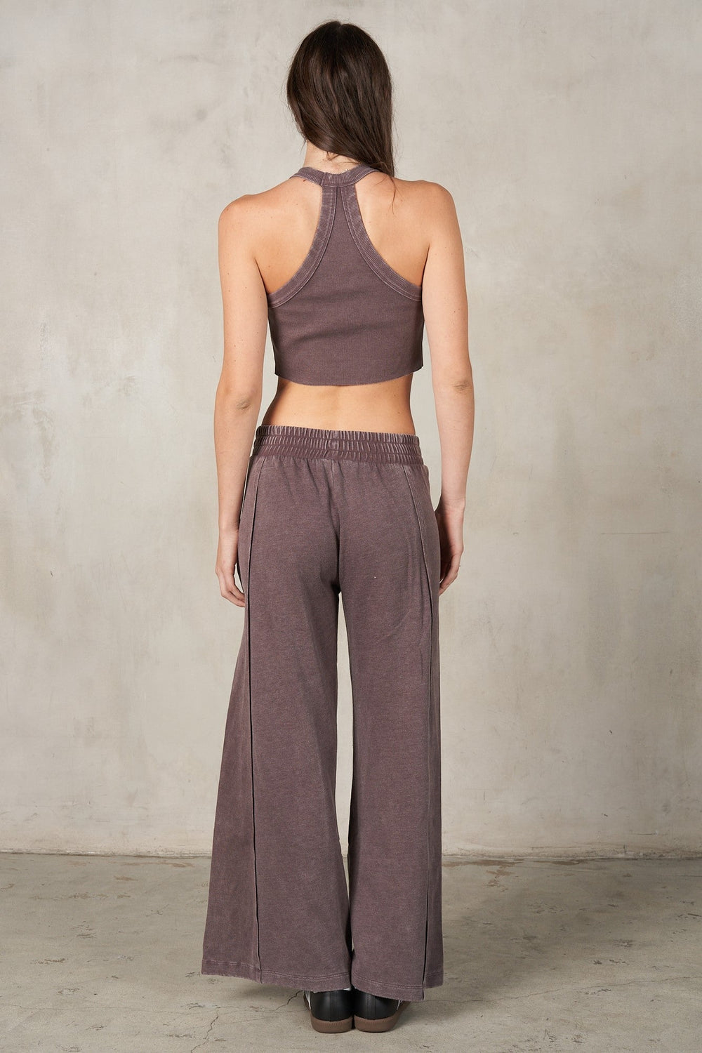 Halter neck crop top and pants set