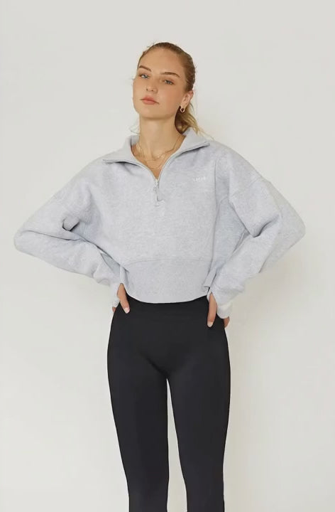Lunar Cropped 1/2 Zip Pullover