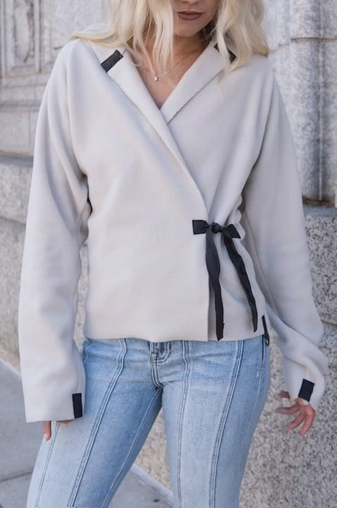 Classic Fleece Wrap Cardigan