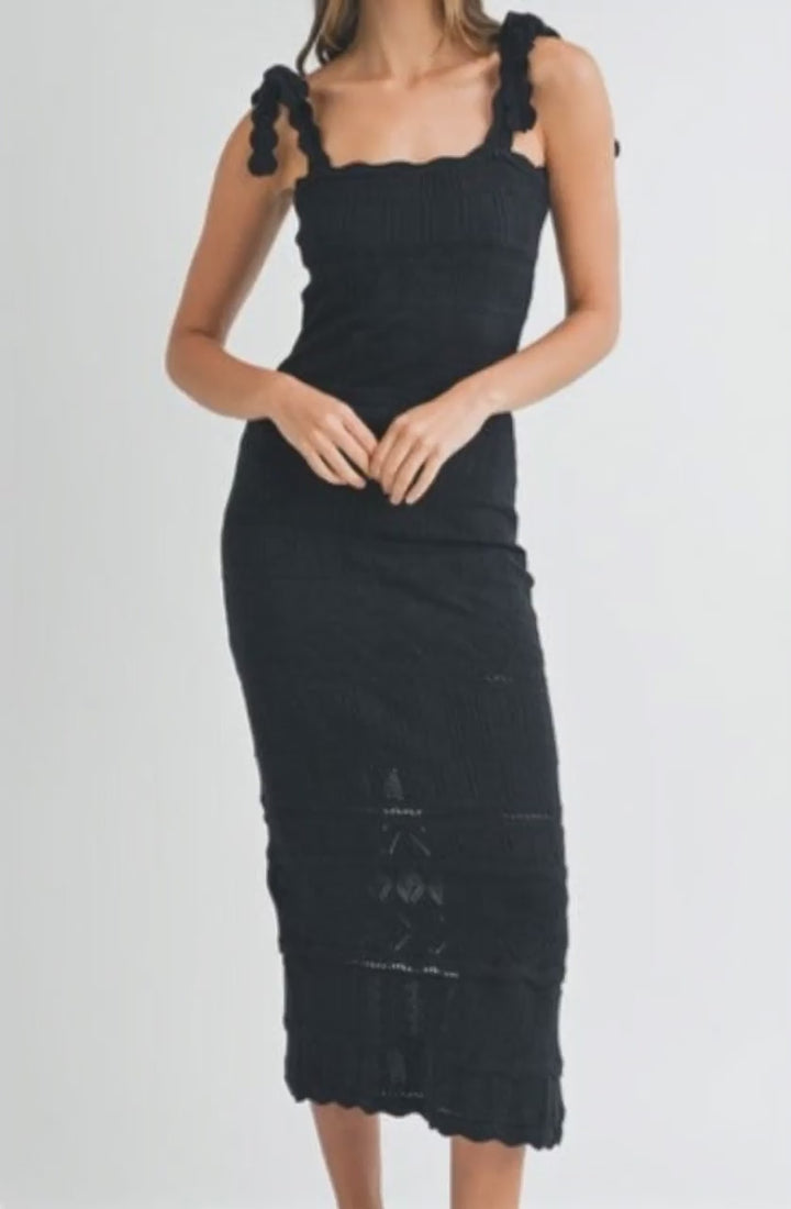 Amber Scallop Shoulder Dress
