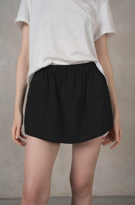 Becky Stretch Woven Skort With Side Pockets