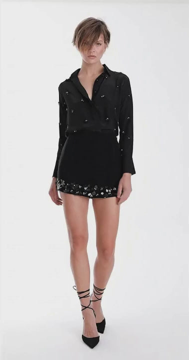 Bella Embriodered Mini Skirt