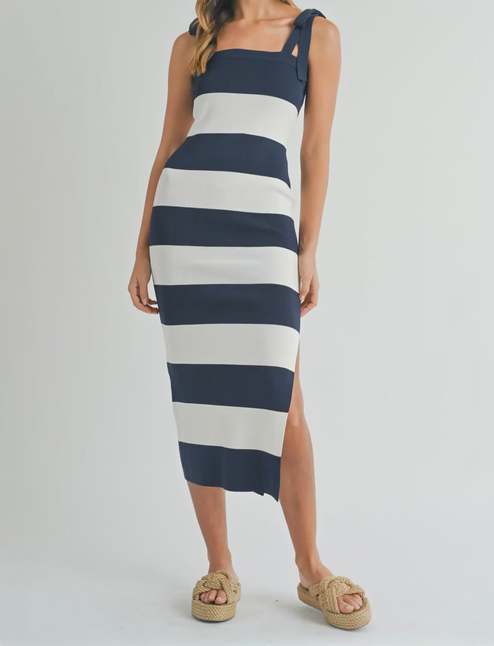Missy Stripe Sweater Maxi Dress
