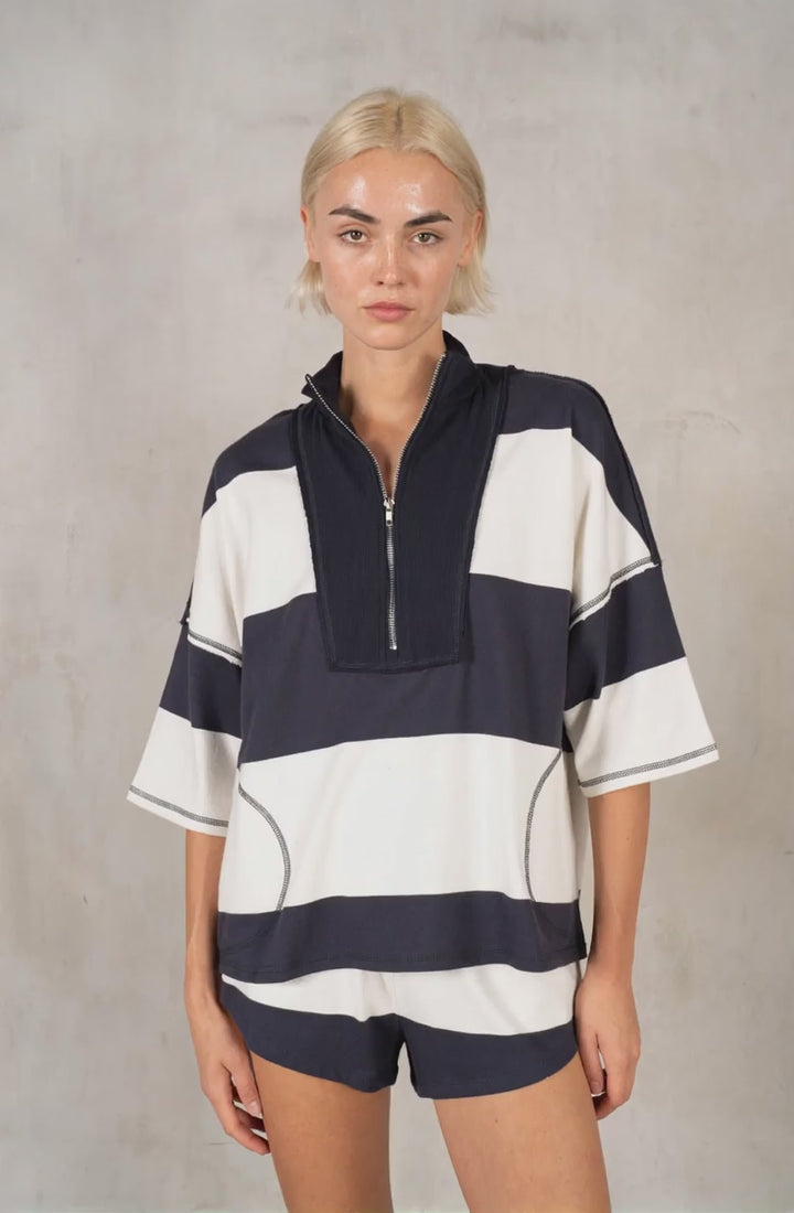 Reese Half Zip Up and Shorts Set